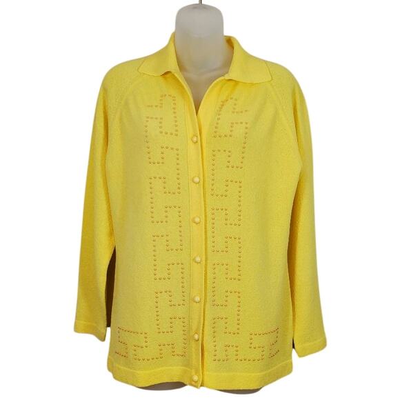 Vintage 60's Talbott Travler Geo Atomic Retro Rockabilly Mod Cardigan Sweater M - Picture 1 of 4